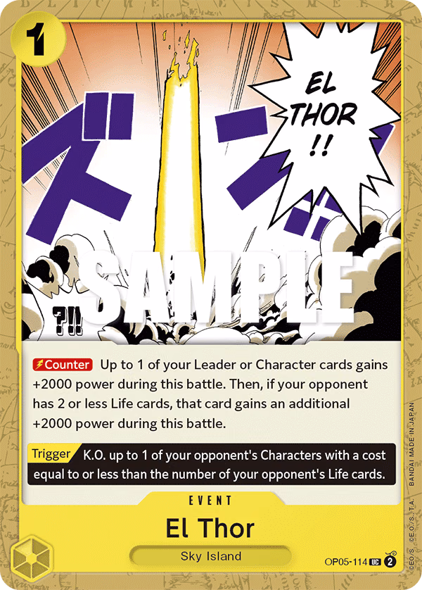 El Thor One Piece card (OP05-114, Awakening of the New Era)
