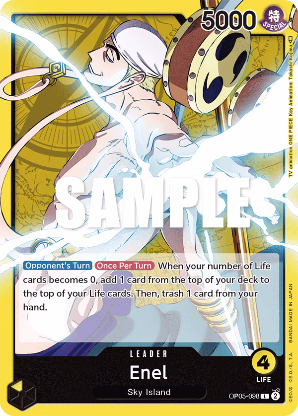 Enel One Piece card (OP05-098, Awakening of the New Era)