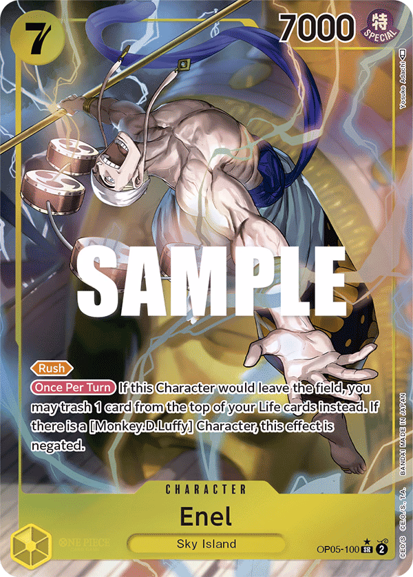 Enel (SP Card) One Piece card (OP05-100, Awakening of the New Era)
