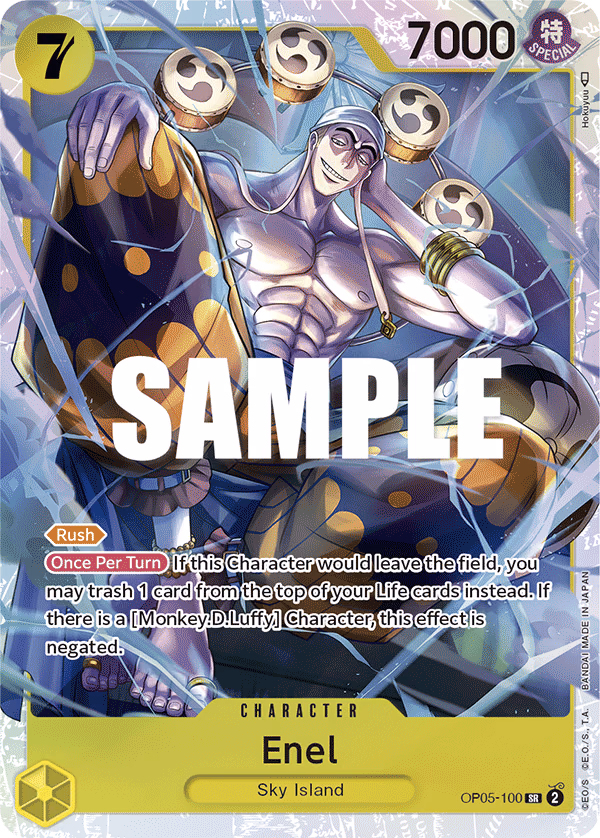 Enel One Piece card (OP05-100, Awakening of the New Era)