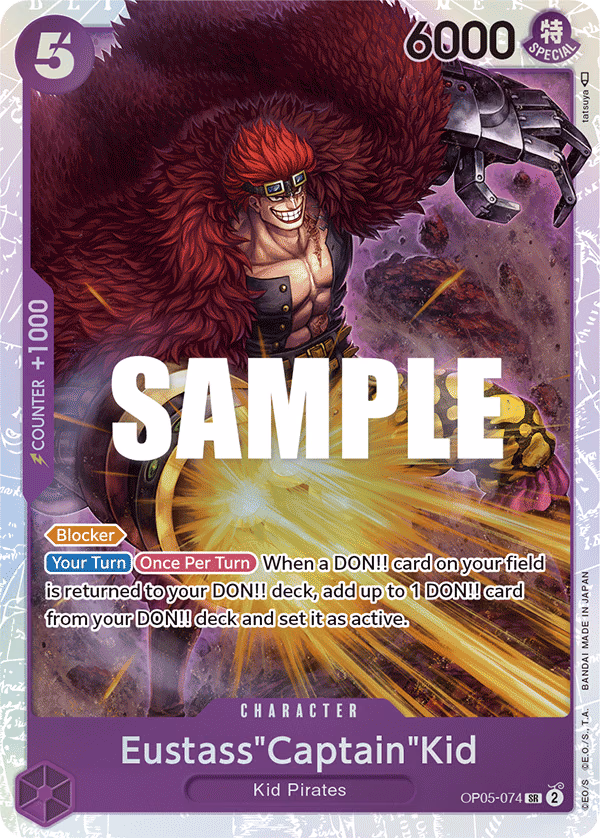Eustass"Captain"Kid One Piece card (OP05-074, Awakening of the New Era)