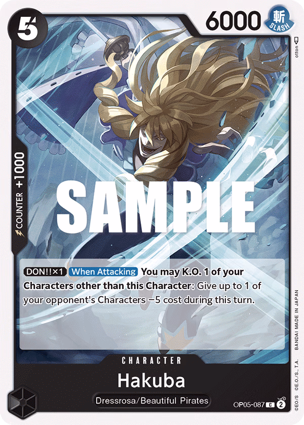 Hakuba One Piece card (OP05-087, Awakening of the New Era)