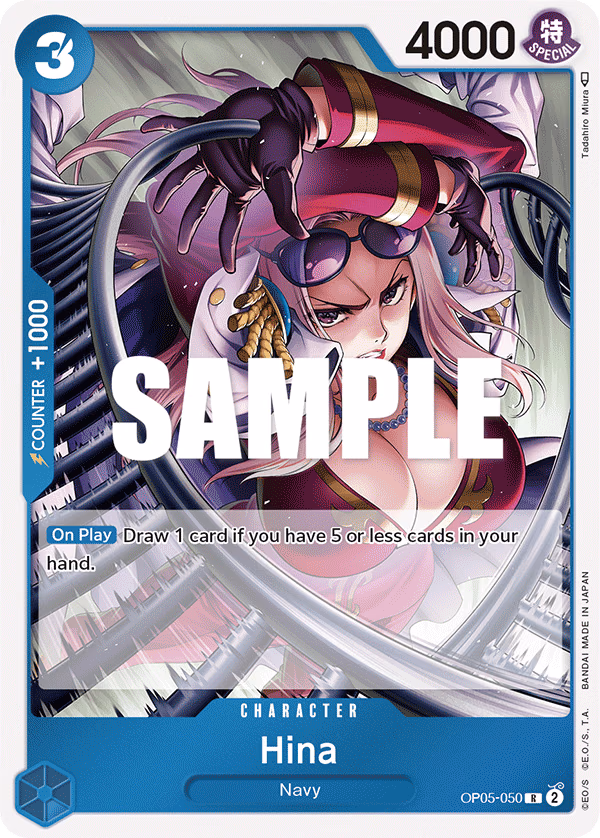Hina One Piece card (OP05-050, Awakening of the New Era)
