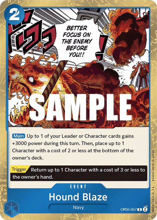 Hound Blaze One Piece card (OP05-057, Awakening of the New Era)