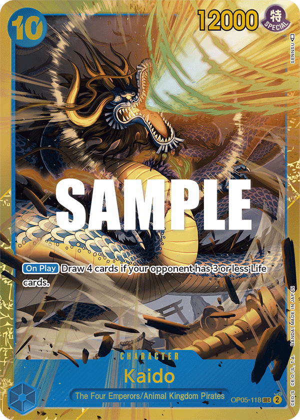 Kaido One Piece card (OP05-118, Awakening of the New Era)