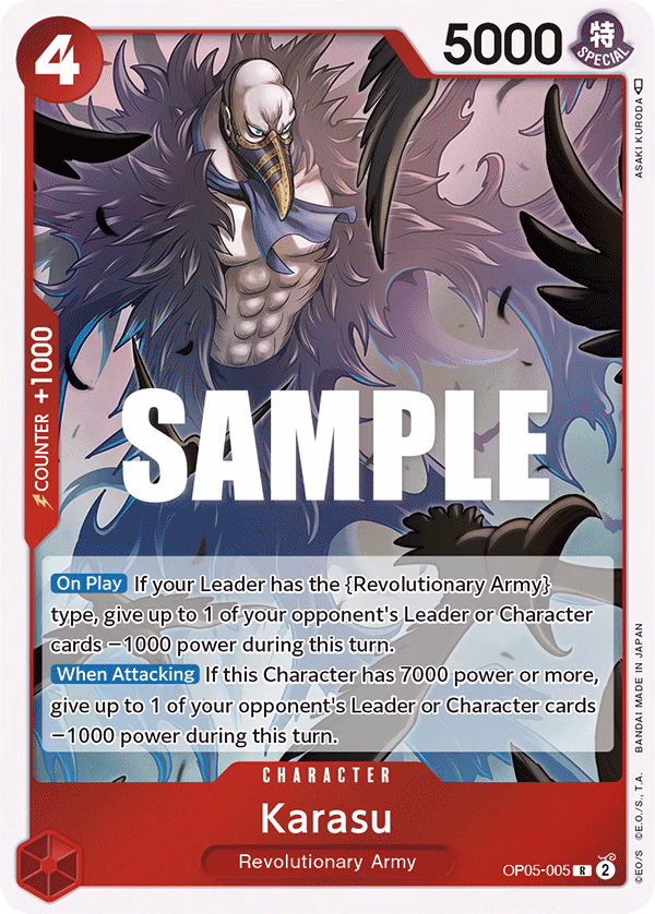 Karasu One Piece card (OP05-005, Awakening of the New Era)