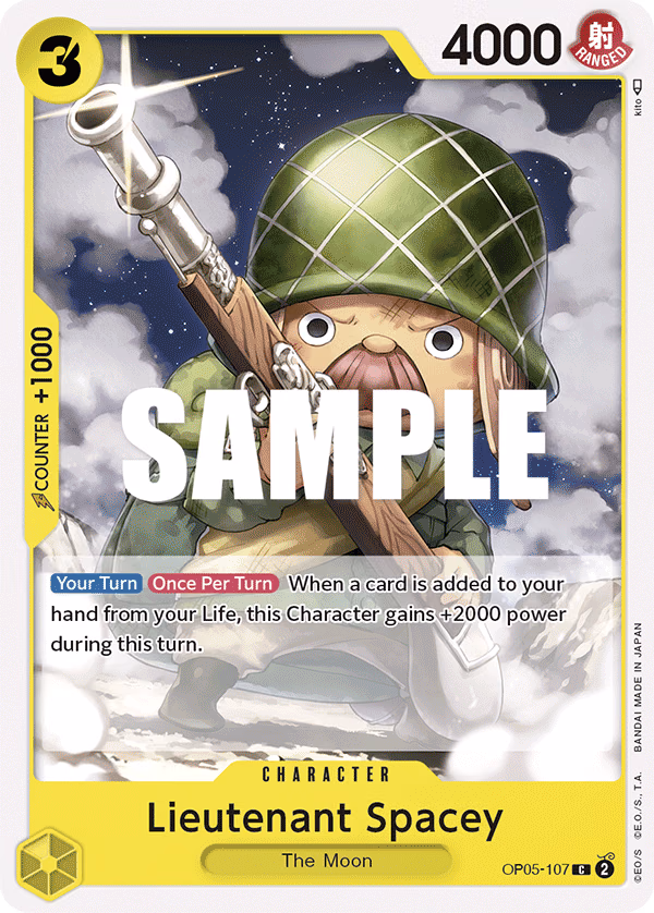 Lieutenant Spacey One Piece card (OP05-107, Awakening of the New Era)