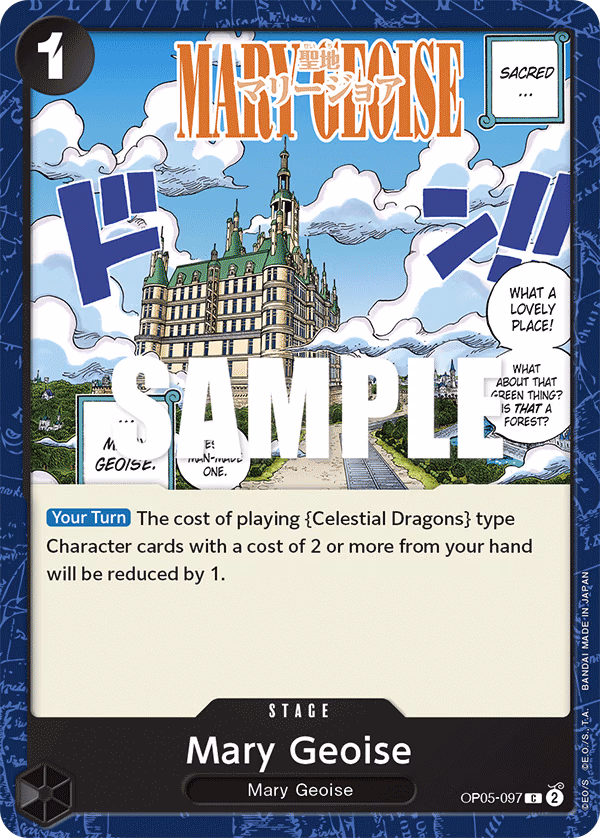 Mary Geoise One Piece card (OP05-097, Awakening of the New Era)