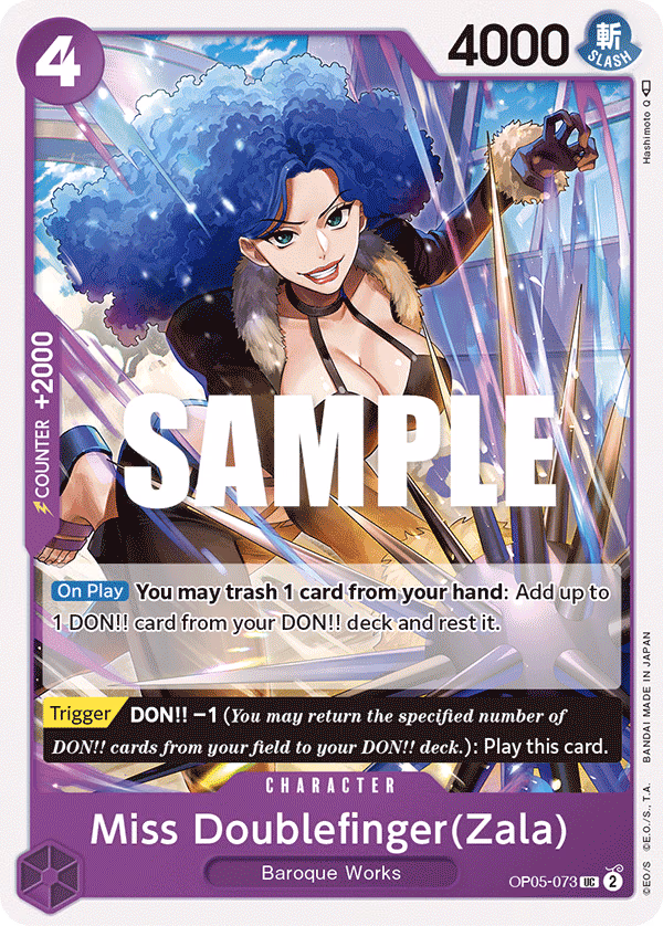 Miss Doublefinger(Zala) One Piece card (OP05-073, Awakening of the New Era)