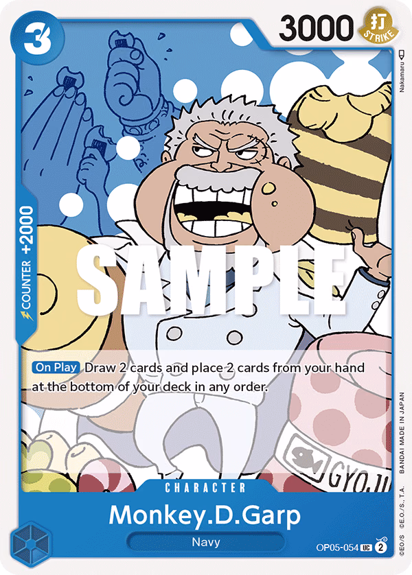 Monkey.D.Garp One Piece card (OP05-054, Awakening of the New Era)