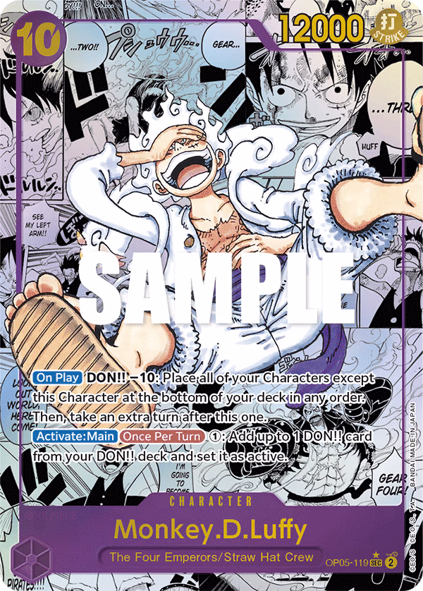 Monkey.D.Luffy (Alternate Art Manga) One Piece card (OP05-119, Awakening of the New Era)