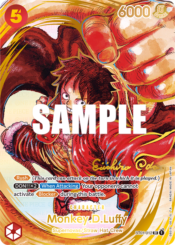 Monkey.D.Luffy (Alternate Art) One Piece card (ST01-012, Awakening of the New Era)
