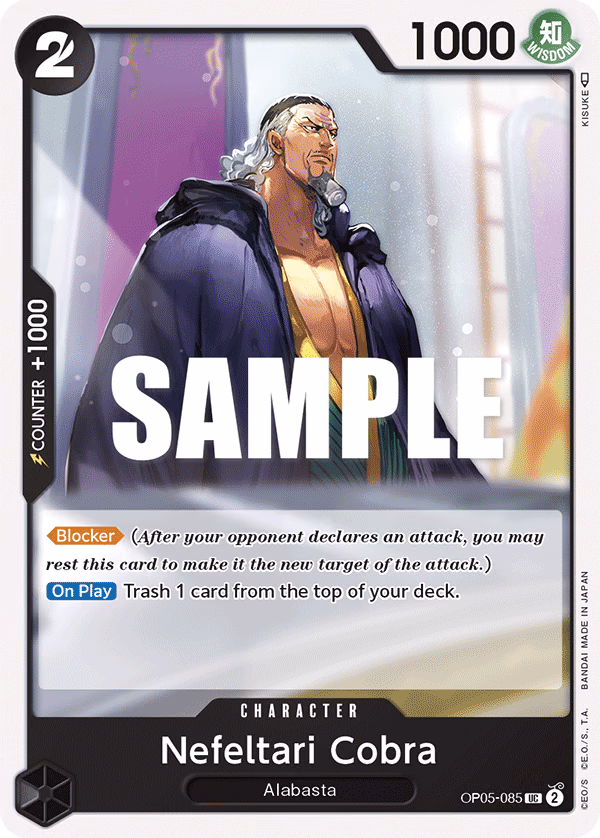 Nefeltari Cobra One Piece card (OP05-085, Awakening of the New Era)