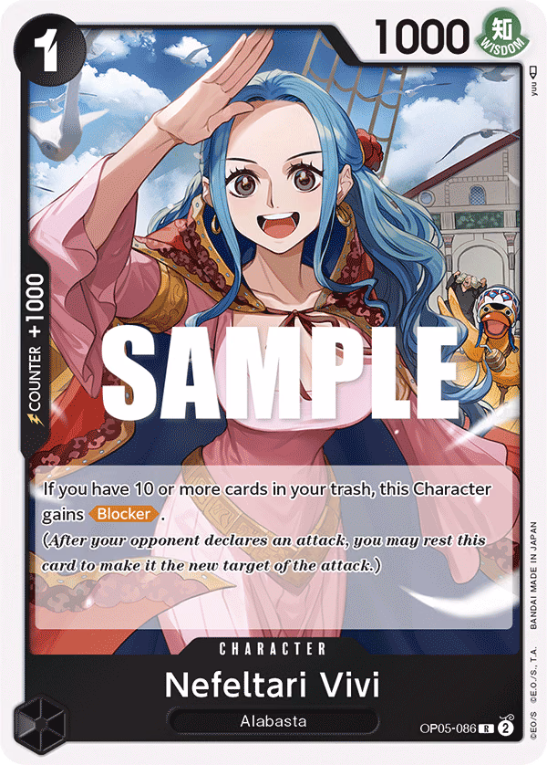 Nefeltari Vivi One Piece card (OP05-086, Awakening of the New Era)
