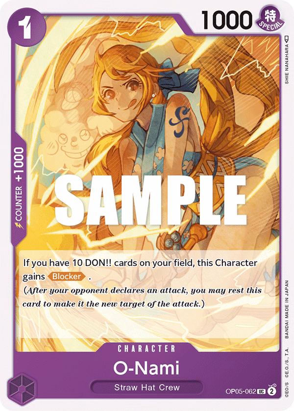 O-Nami One Piece card (OP05-062, Awakening of the New Era)
