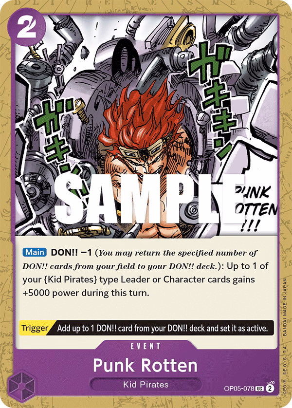 Punk Rotten One Piece card (OP05-078, Awakening of the New Era)