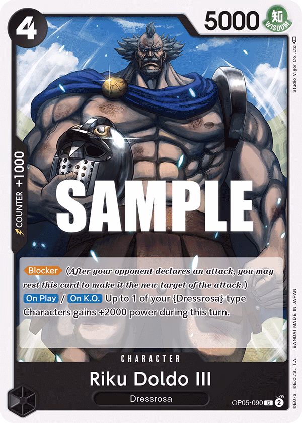 Riku Doldo III One Piece card (OP05-090, Awakening of the New Era)