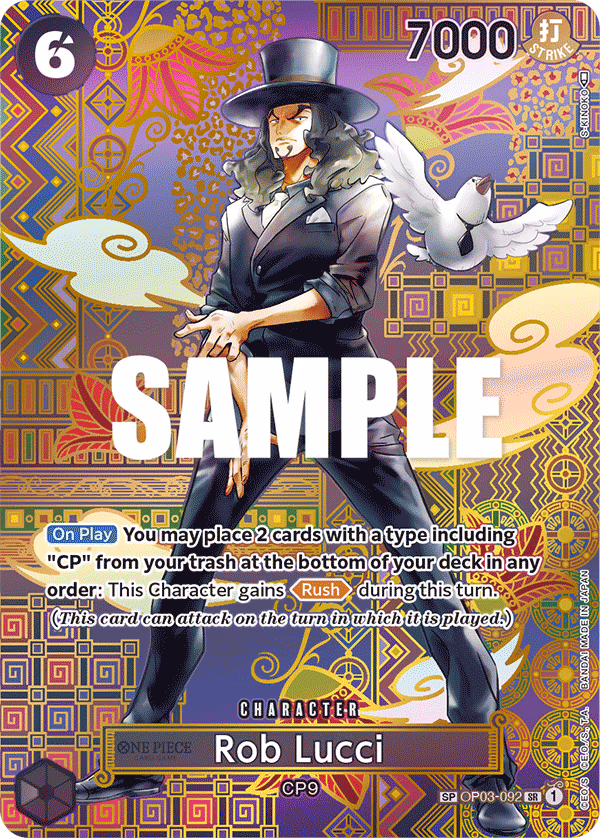Rob Lucci (SP Card) One Piece card (OP03-092, Awakening of the New Era)