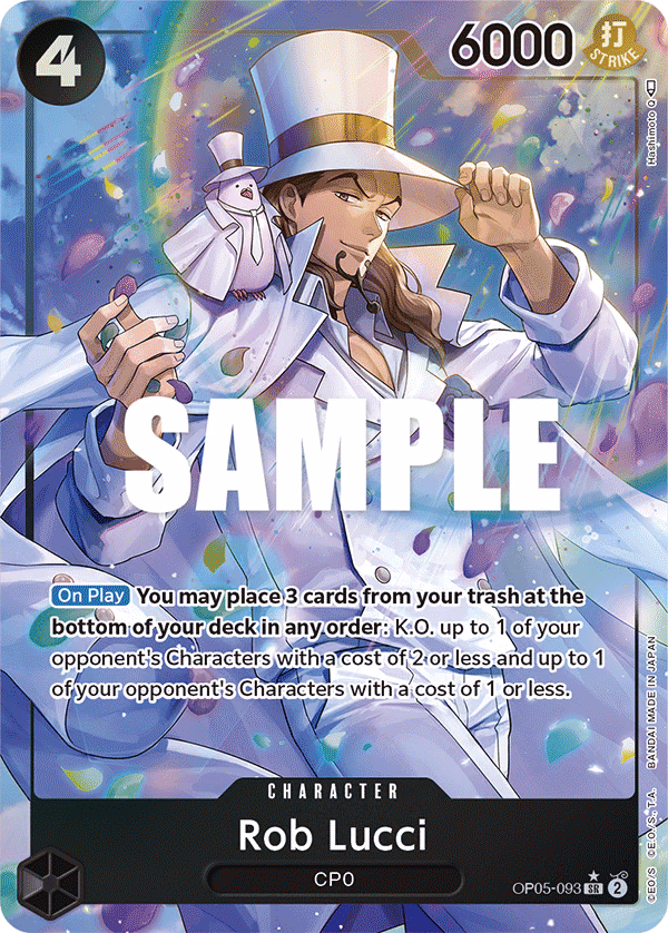 Rob Lucci (Alternate Art) One Piece card (OP05-093, Awakening of the New Era)