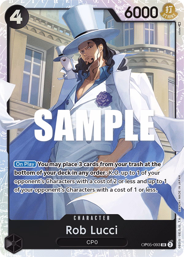 Rob Lucci One Piece card (OP05-093, Awakening of the New Era)