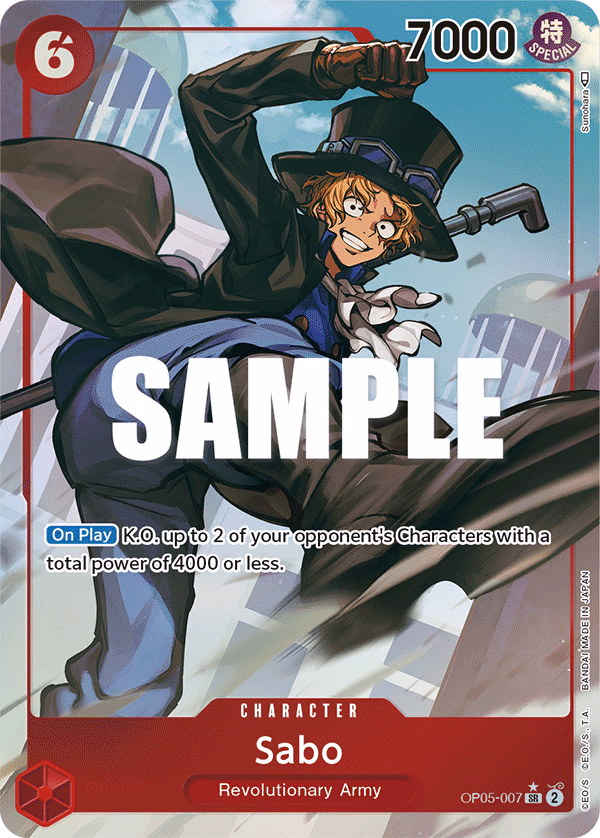 Sabo (Alternate Art) One Piece card (OP05-007, Awakening of the New Era)