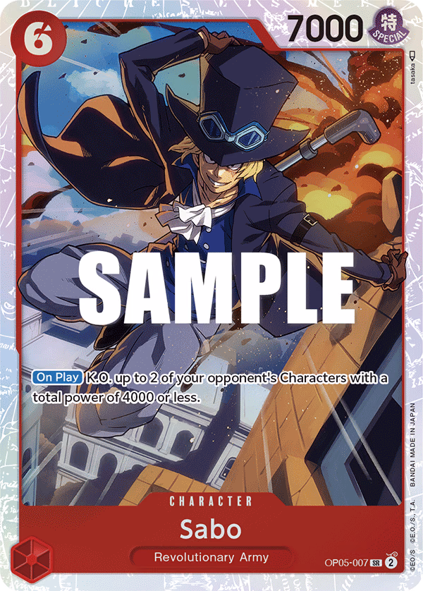 Sabo One Piece card (OP05-007, Awakening of the New Era)