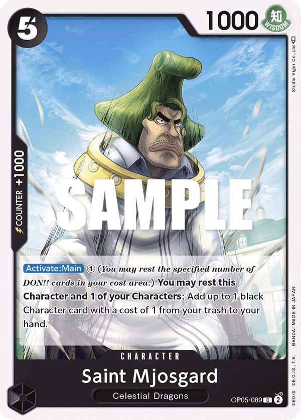 Saint Mjosgard One Piece card (OP05-089, Awakening of the New Era)