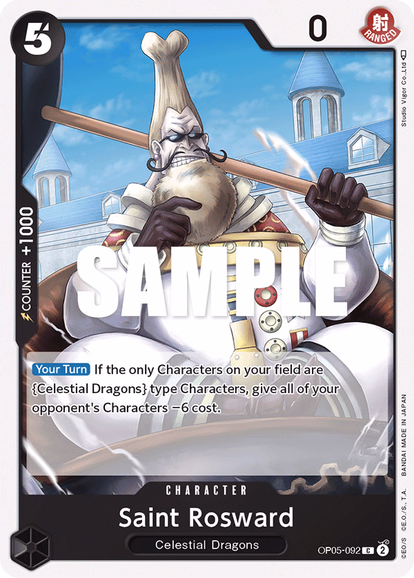 Saint Rosward One Piece card (OP05-092, Awakening of the New Era)