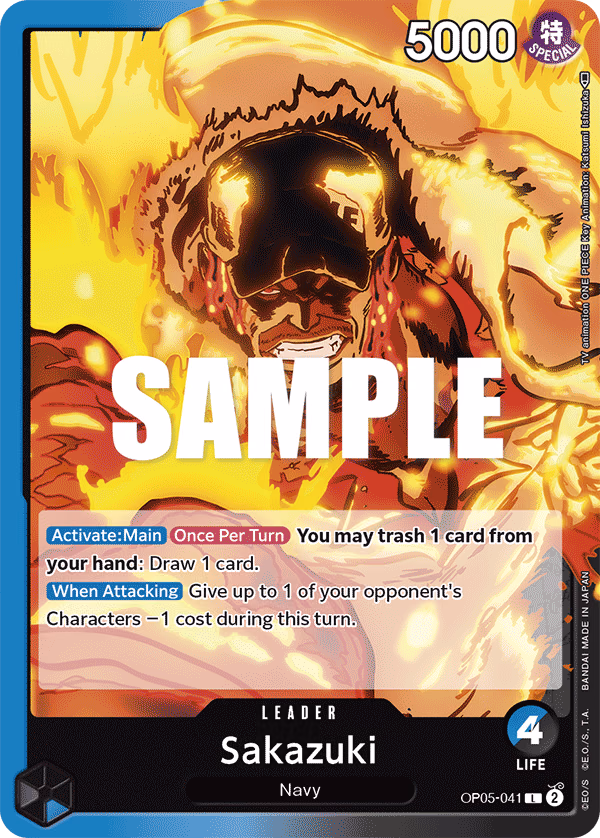 Sakazuki One Piece card (OP05-041, Awakening of the New Era)