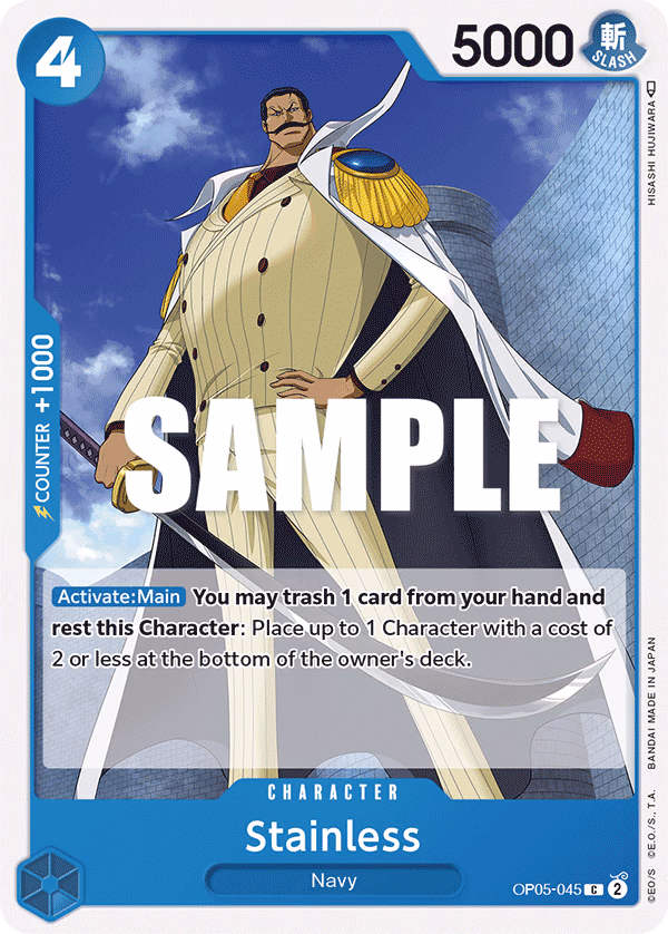 Stainless One Piece card (OP05-045, Awakening of the New Era)