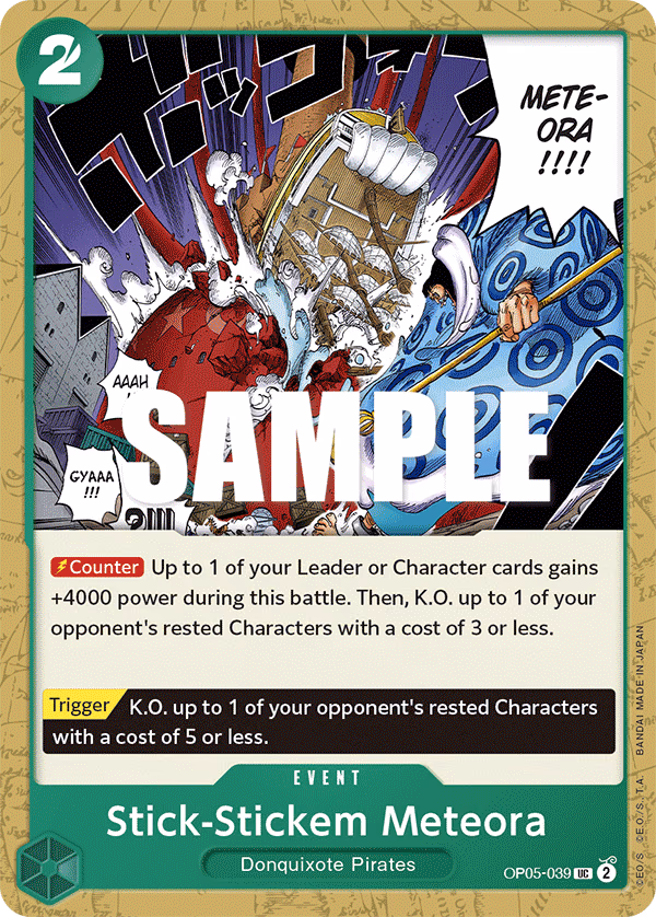 Stick-Stickem Meteora One Piece card (OP05-039, Awakening of the New Era)