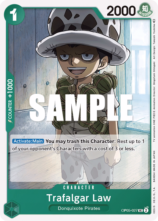 Trafalgar Law One Piece card (OP05-027, Awakening of the New Era)