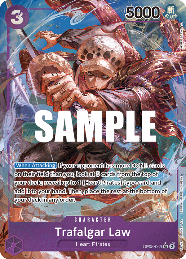 Trafalgar Law (Alternate Art) One Piece card (OP05-069, Awakening of the New Era)