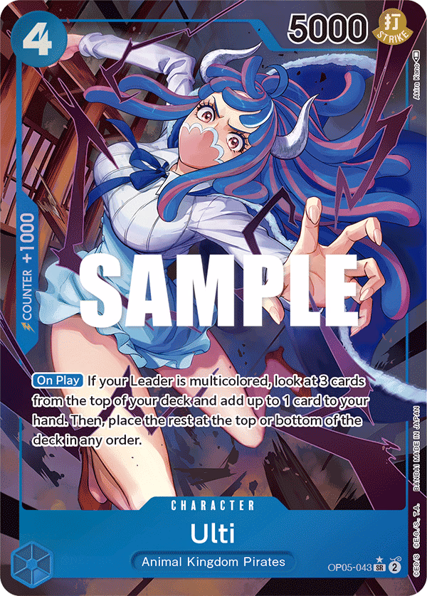 Ulti (Alternate Art) One Piece card (OP05-043, Awakening of the New Era)