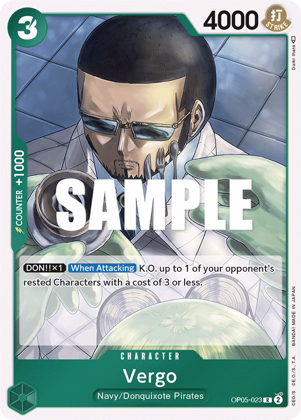 Vergo One Piece card (OP05-023, Awakening of the New Era)