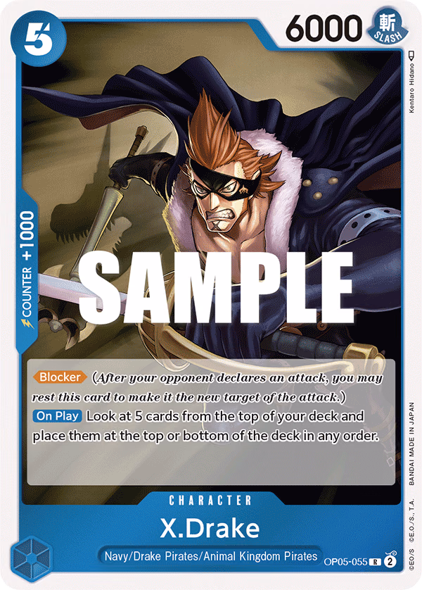 X.Drake One Piece card (OP05-055, Awakening of the New Era)