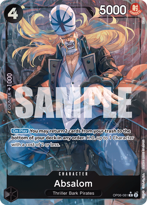 Absalom (Alternate Art) One Piece card (OP06-081, Wings of the Captain)