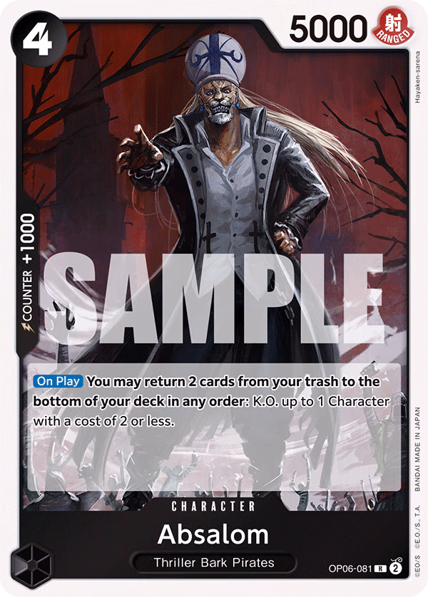 Absalom One Piece card (OP06-081, Wings of the Captain)