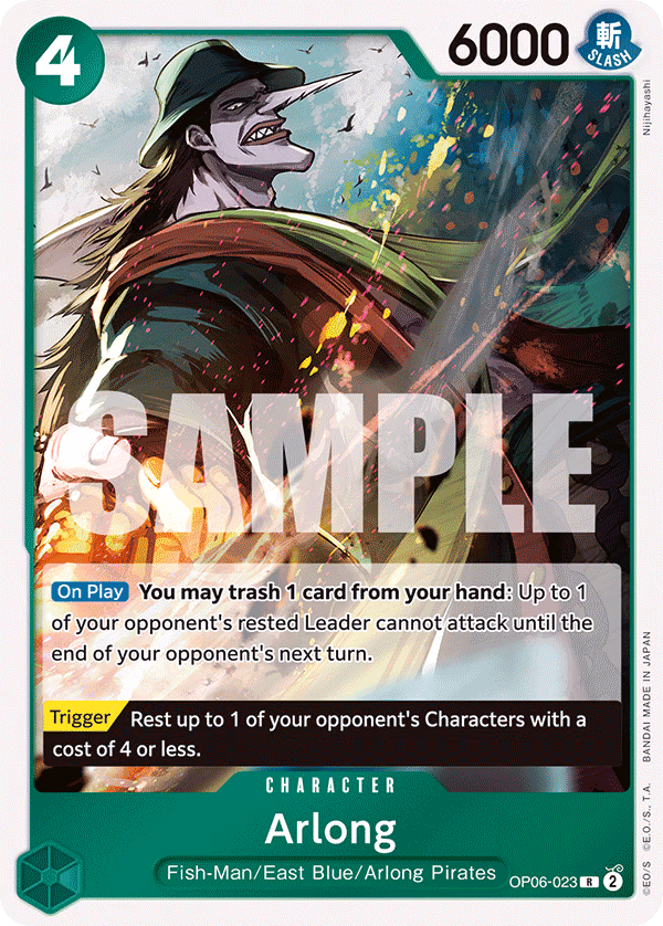 Arlong One Piece card (OP06-023, Wings of the Captain)
