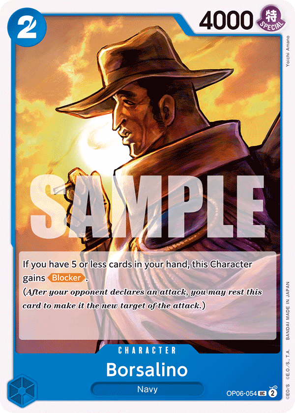 Borsalino One Piece card (OP06-054, Wings of the Captain)