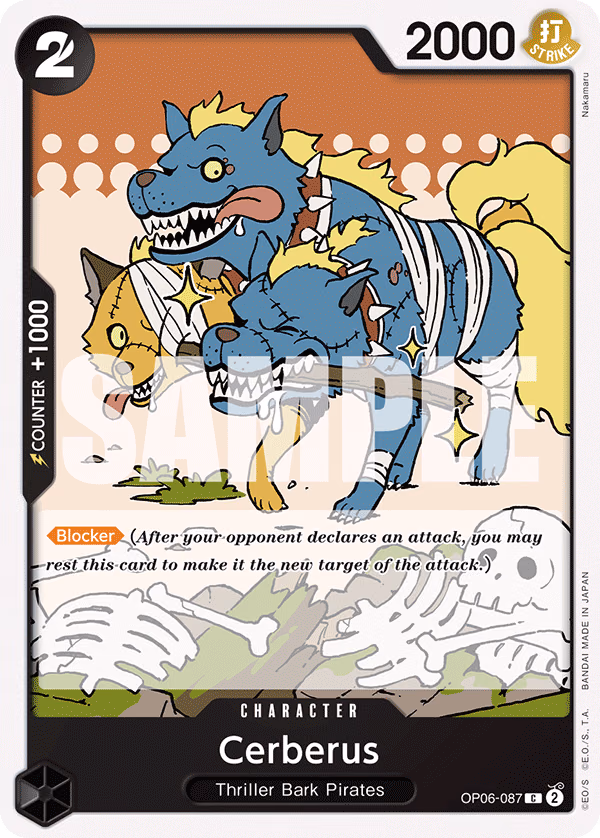 Cerberus One Piece card (OP06-087, Wings of the Captain)