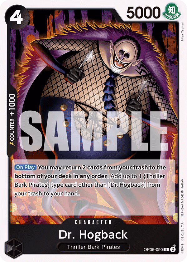 Dr. Hogback One Piece card (OP06-090, Wings of the Captain)