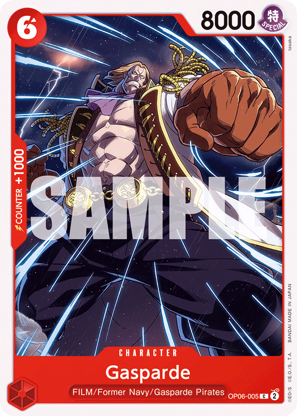 Gasparde One Piece card (OP06-005, Wings of the Captain)