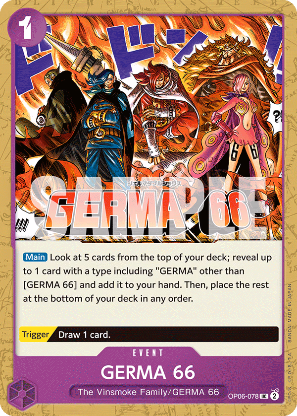 GERMA 66 One Piece card (OP06-078, Wings of the Captain)