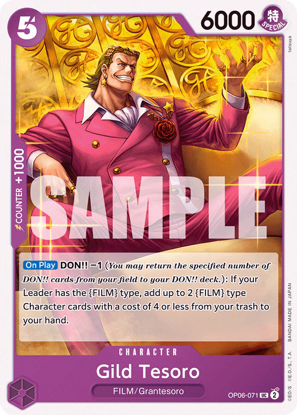 Gild Tesoro One Piece card (OP06-071, Wings of the Captain)