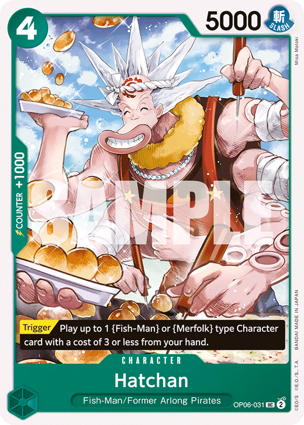 Hatchan One Piece card (OP06-031, Wings of the Captain)