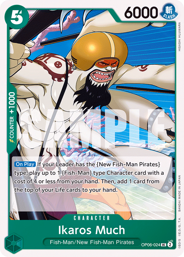 Ikaros Much One Piece card (OP06-024, Wings of the Captain)