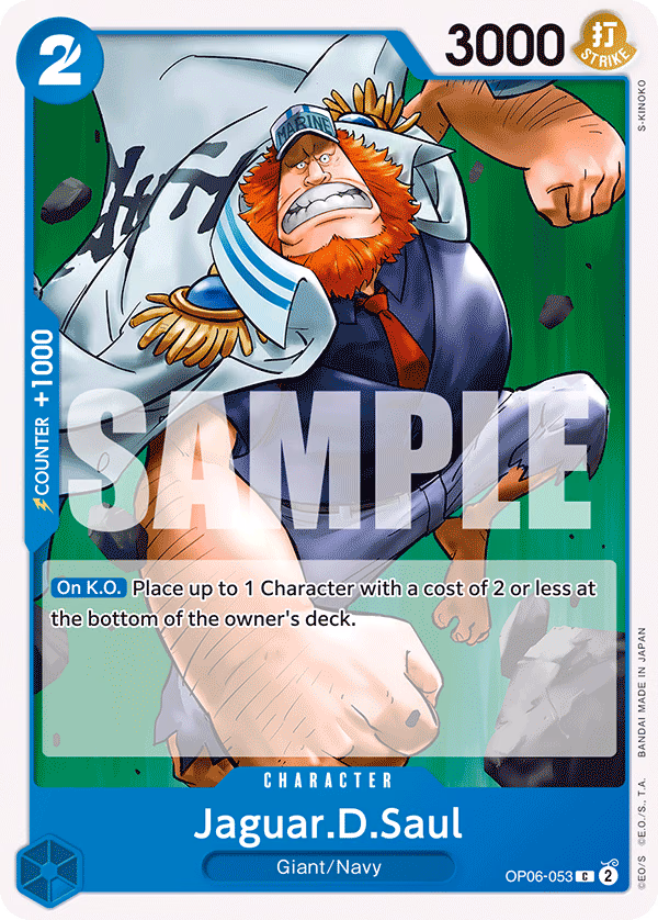 Jaguar.D.Saul One Piece card (OP06-053, Wings of the Captain)