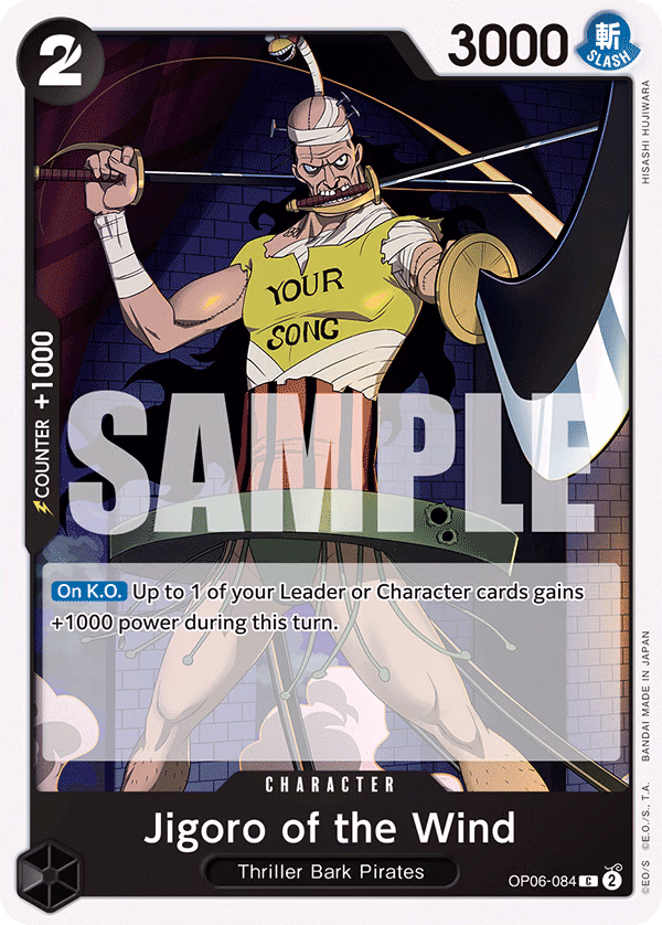 Jigoro of the Wind One Piece card (OP06-084, Wings of the Captain)