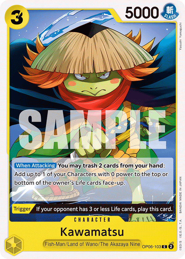 Kawamatsu One Piece card (OP06-103, Wings of the Captain)
